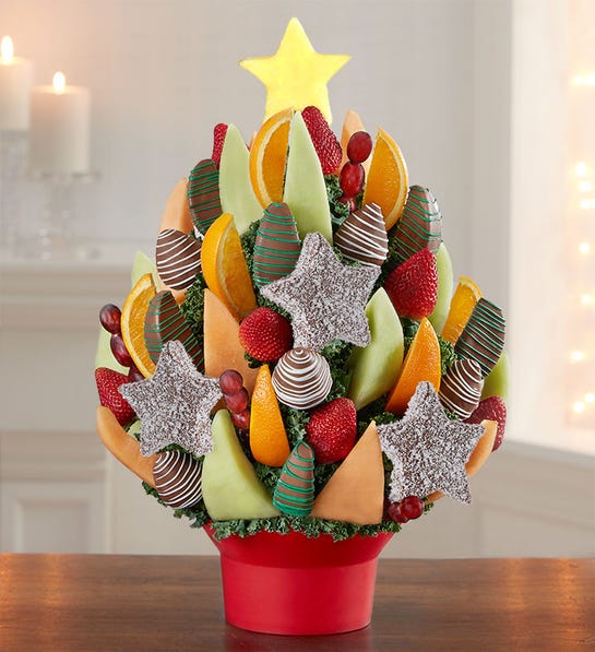 Christmas Tree Treat Fruit Bouquet