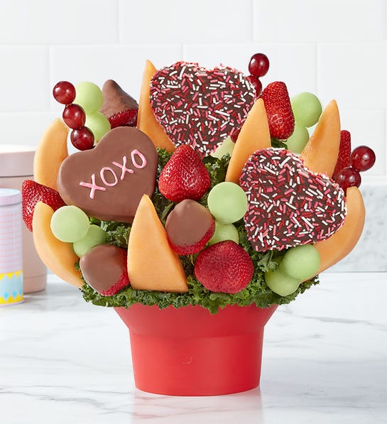 Hearts & Kisses Fruit Bouquet